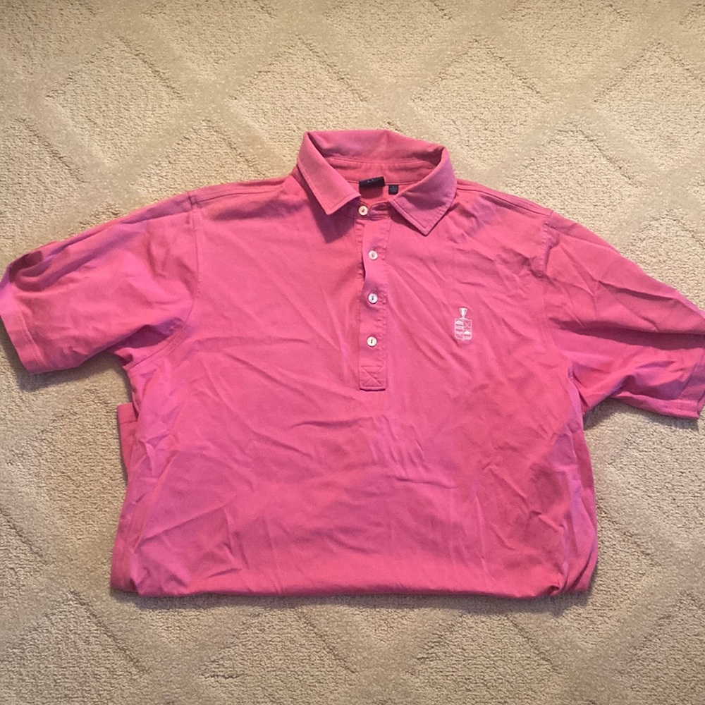Men’s fairway and Greene gold polo